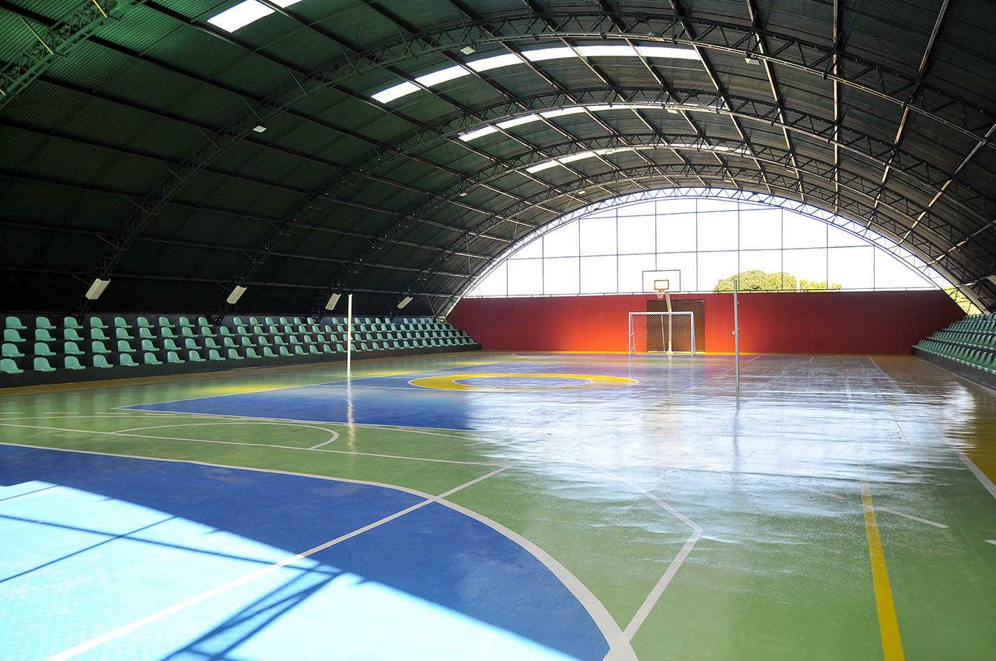 Com instalações renovadas, quadra poliesportiva do Taguaparque estará pronta, em breve, beneficiando a comunidade local | Fotos: Lúcio Bernardo Jr./Agência Brasília