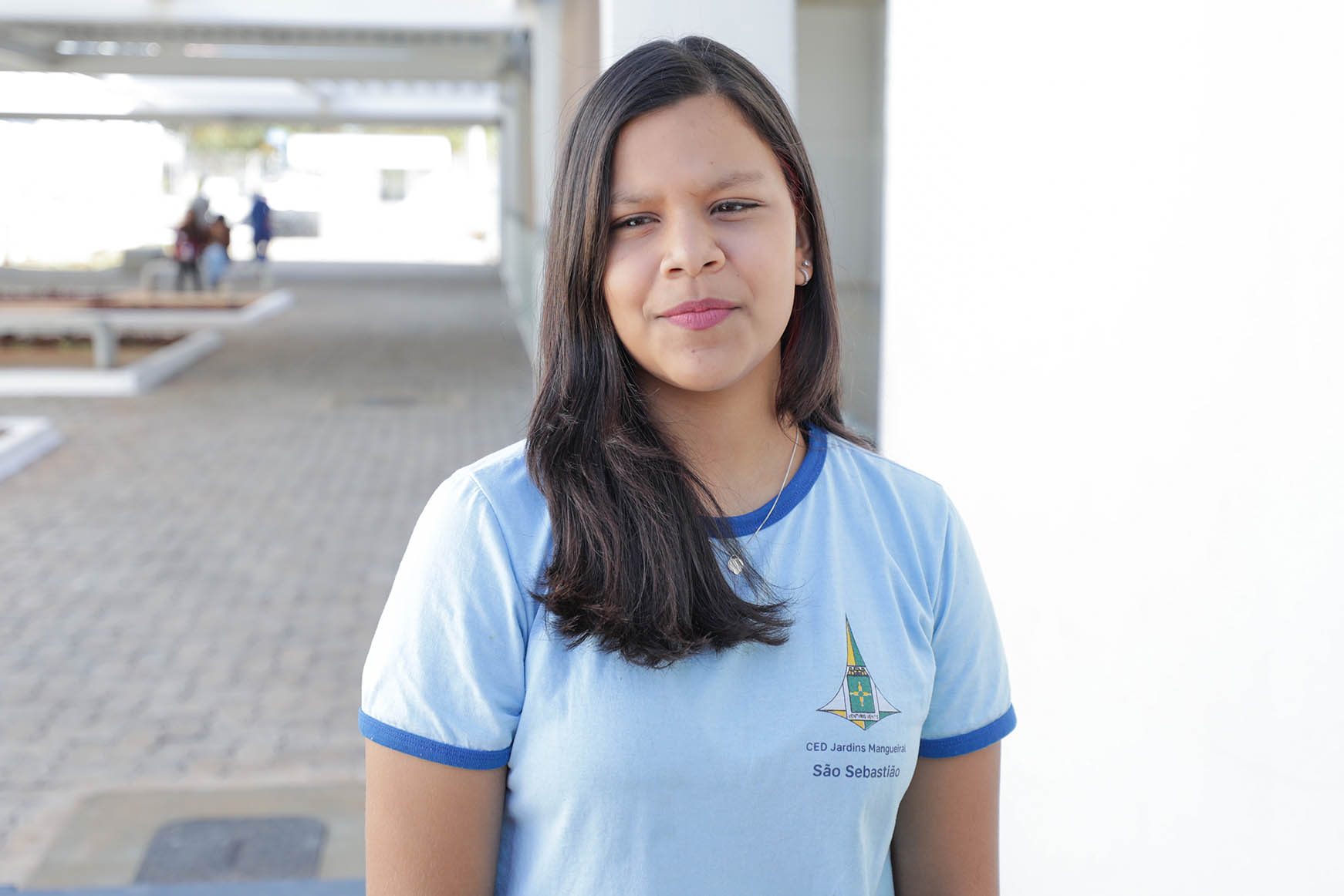 “Dá gosto de vir para a escola", diz a estudante Julia Beatriz