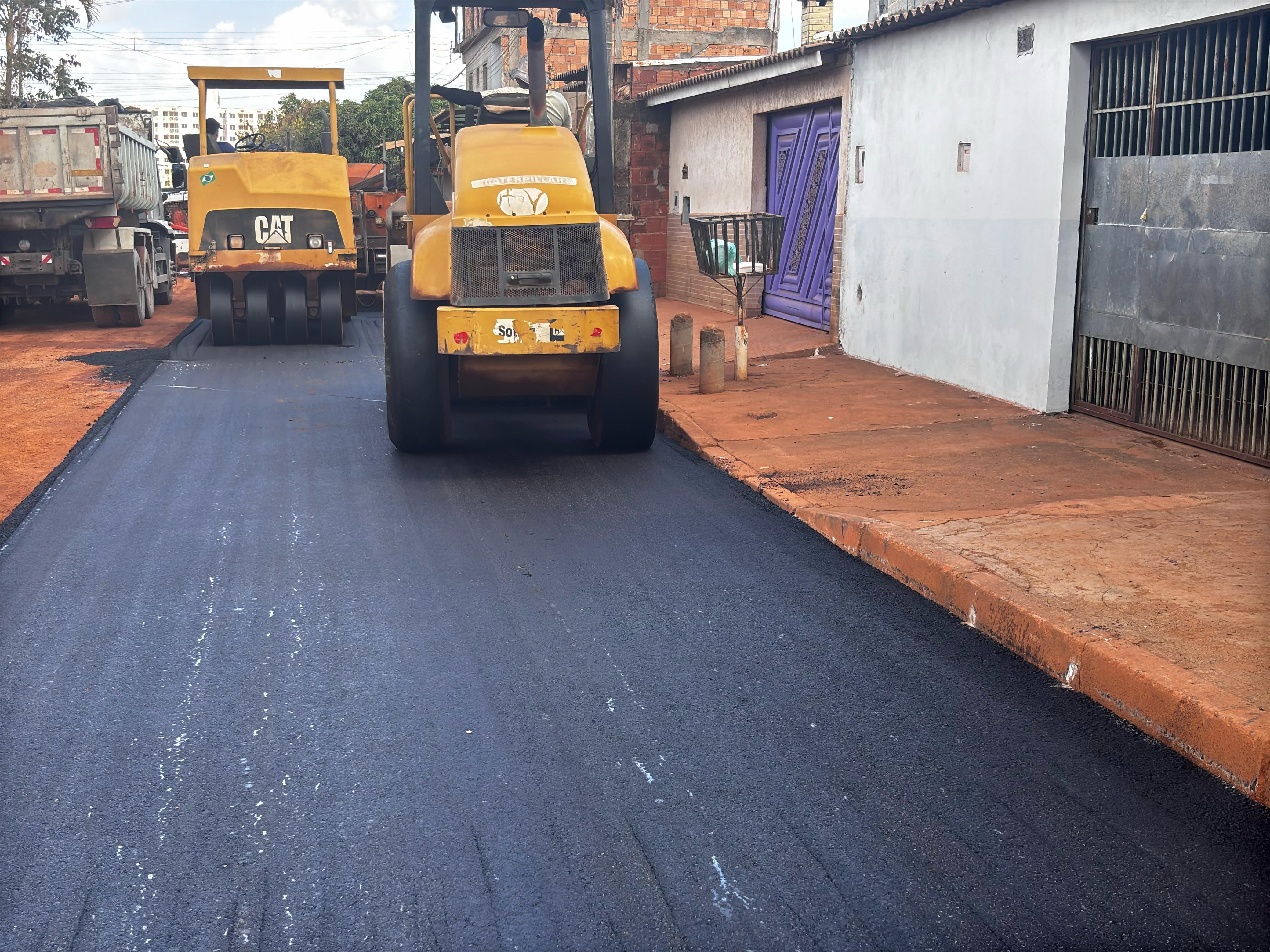 As obras visam melhorar a mobilidade, reduzir a poeira e evitar a formação de lama Foto: Divulgação/Administração Regional de Ceilândia